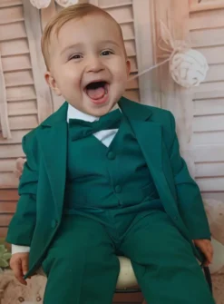 Costume bébé vert complet modèle Mathis