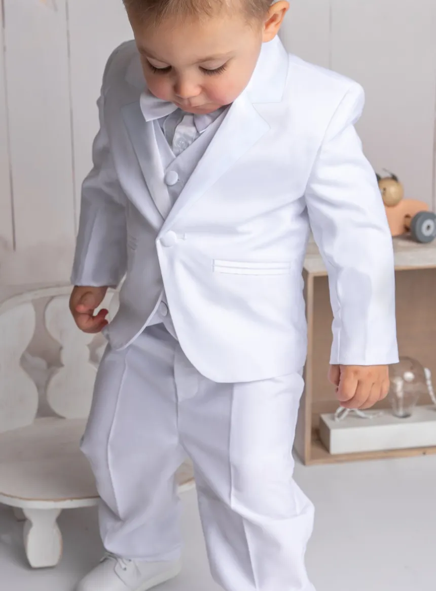Costume blanc bébé complet modèle Lucas