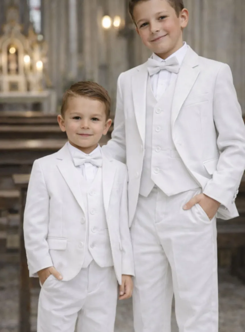 Costume blanc garçon cérémonie – Baptême, Communion & Mariage