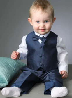 Costume complet bébé modèle Lucas bleu marine