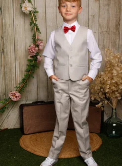 Costume enfant de cérémonie gris perle Jean
