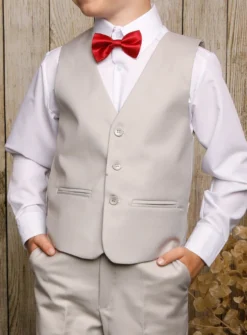 Costume enfant de cérémonie gris perle Jean