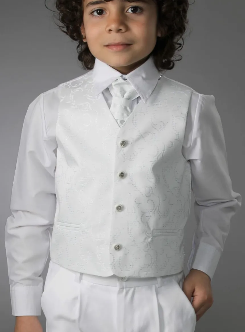 Costume garçon blanc, noir ou écru Peter