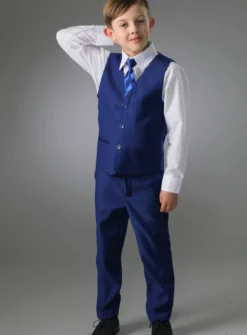 Costume garçon complet bleu roy modèle Jean