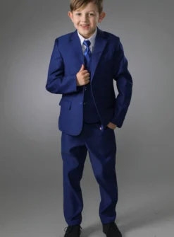 Costume garçon complet bleu roy modèle Jean