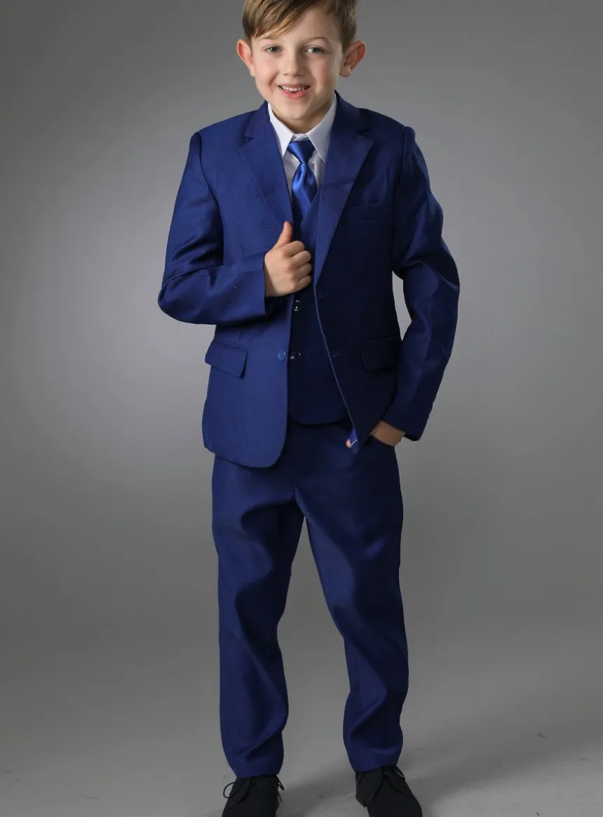 Costume garçon complet bleu roy modèle Jean