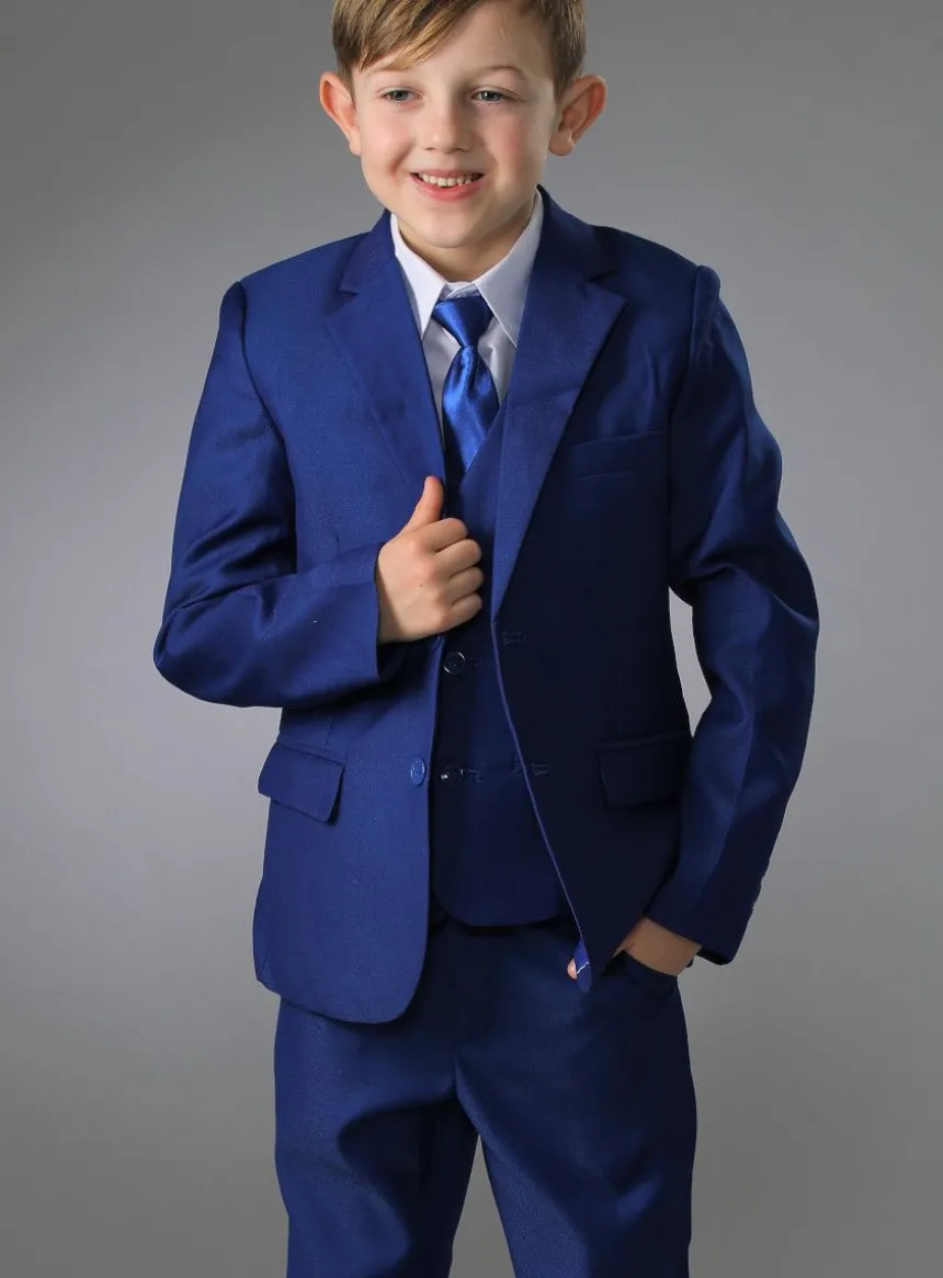 Costume garçon complet bleu roy modèle Jean
