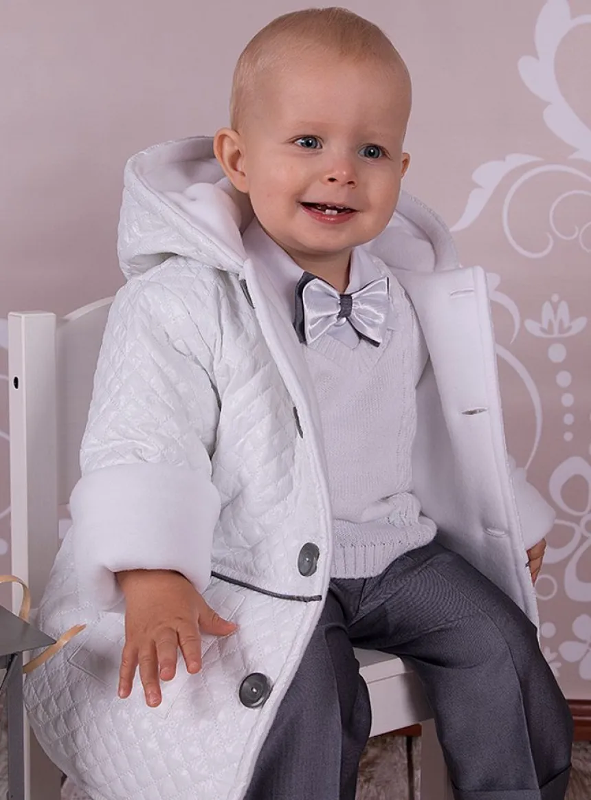 Costume garçon complet Ulysse + manteau Gris 3 mois