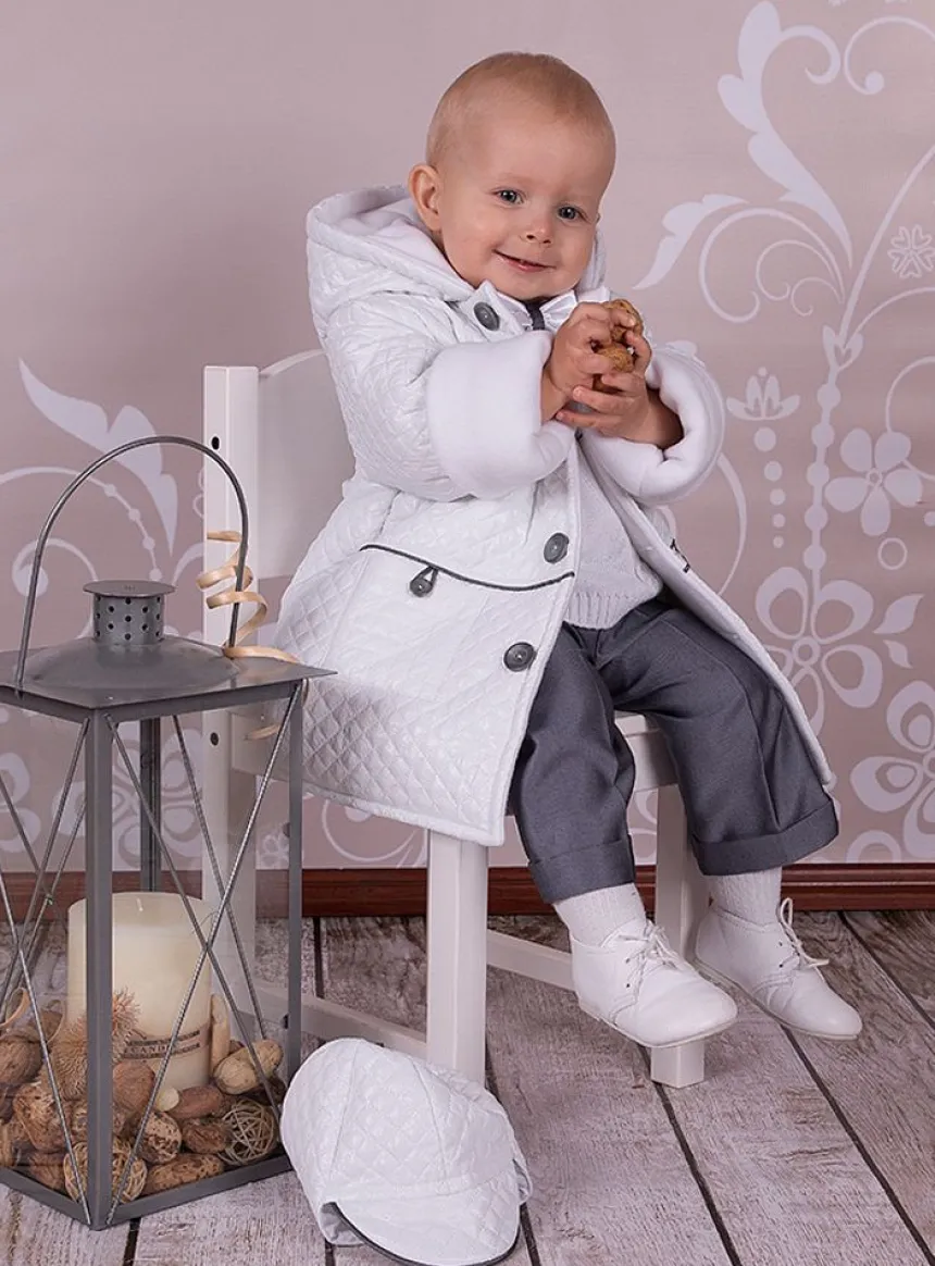 Costume garçon complet Ulysse + manteau Gris 3 mois