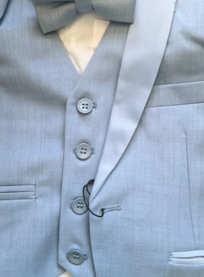 Costume garçon 5 pièces Alessio bleu tendre