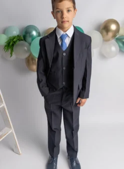 Costume garçon 3 pièces bleu marine 1 er prix