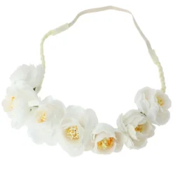 Couronne bandeau de fleurs tissu