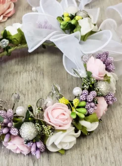 Couronne coiffure champêtre Blanc