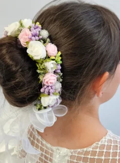 Couronne coiffure champêtre Blanc