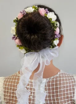 Couronne coiffure champêtre Blanc