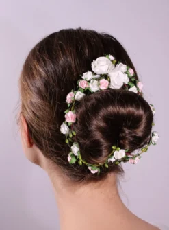 Couronne de fleur dans les cheveux Blanc