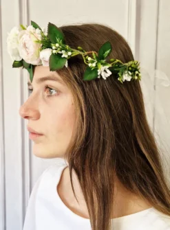 Couronne de Fleurs Pivoines et feuillage