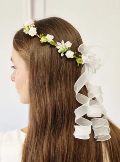 Couronne de fleurs synthétiques de haute qualité