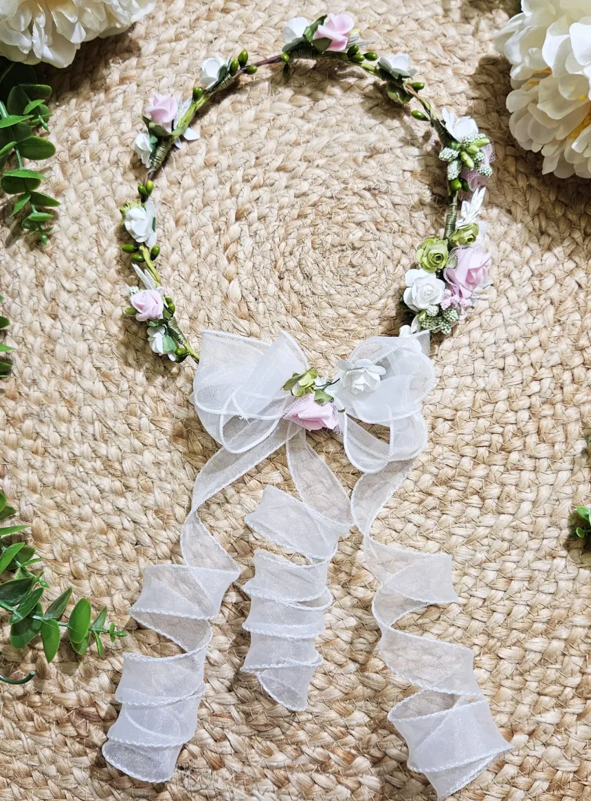 Couronne de fleurs synthétiques de haute qualité