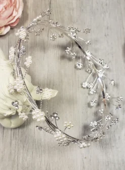 Couronne diadème perles et strass