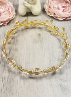 Couronne diadème perles et strass