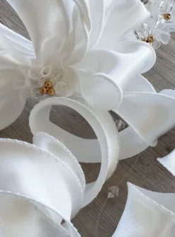 Couronne petit diamètre blanche et or Blanc