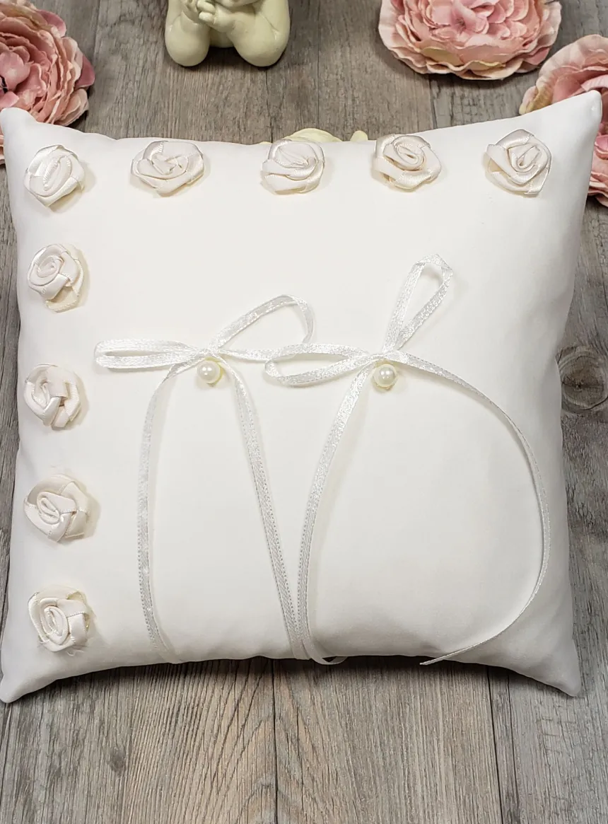 Coussin porte alliances champêtre