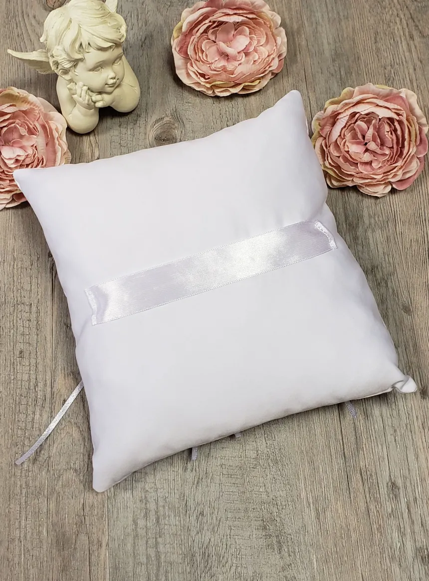 Coussin porte alliances champêtre