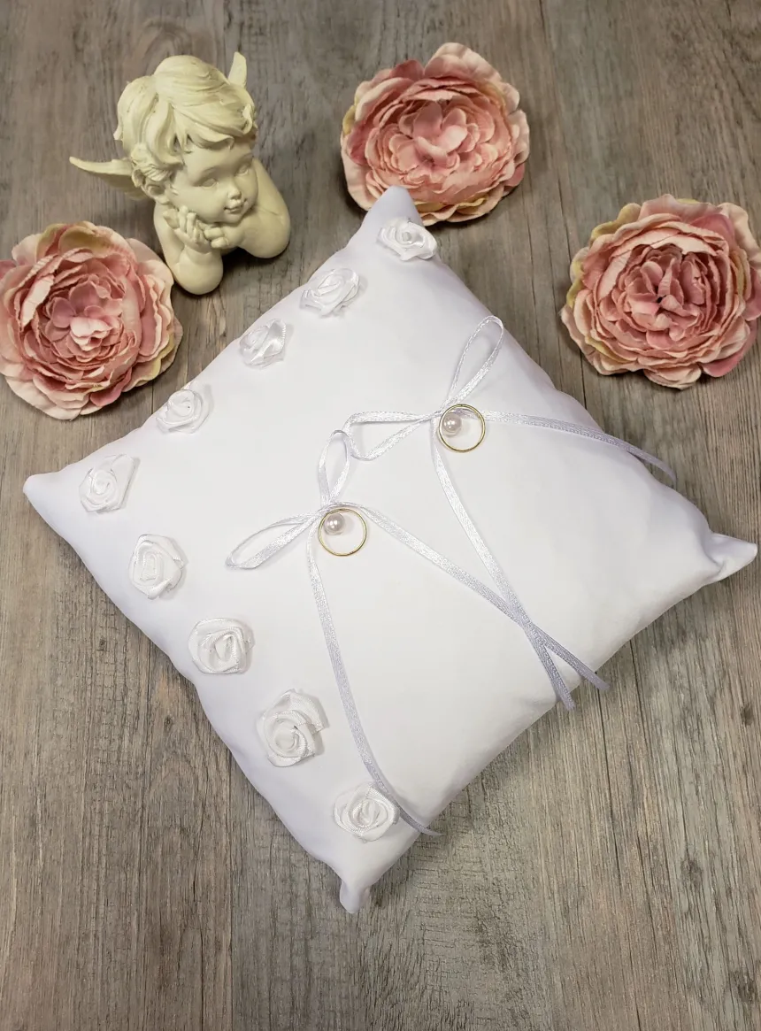 Coussin porte alliances champêtre