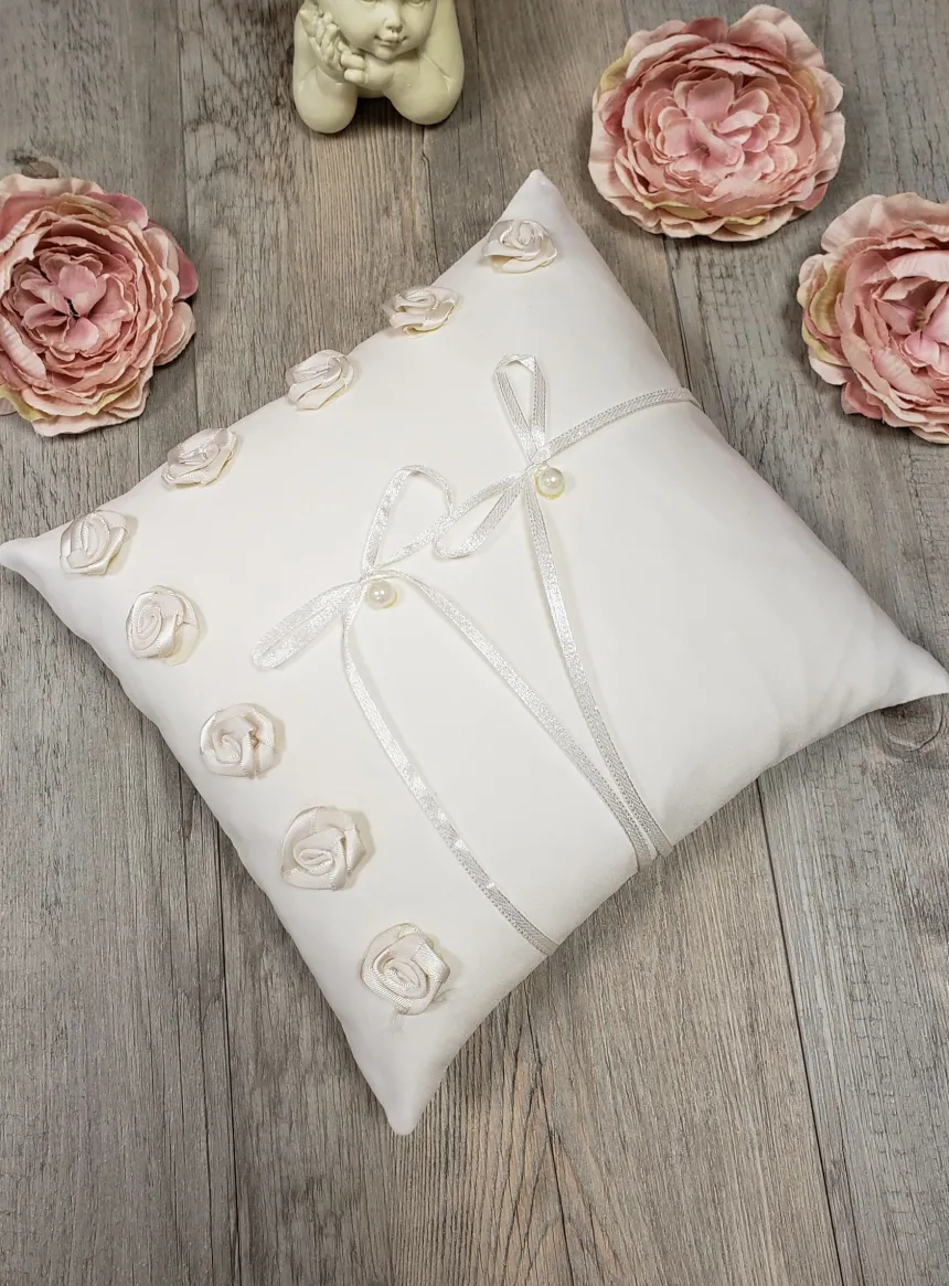 Coussin porte alliances champêtre