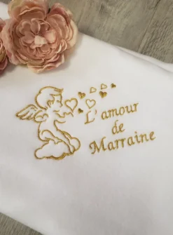 Couverture de baptême - Personnalisable Blanc