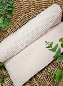 Couverture naissance bébé coton nid-d'abeille