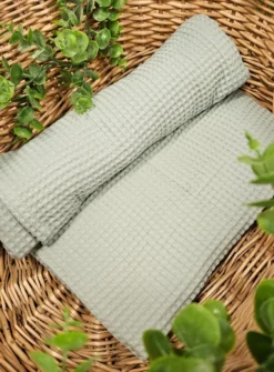 Couverture naissance bébé coton nid-d'abeille