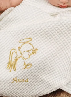 Couverture naissance bébé coton nid-d'abeille