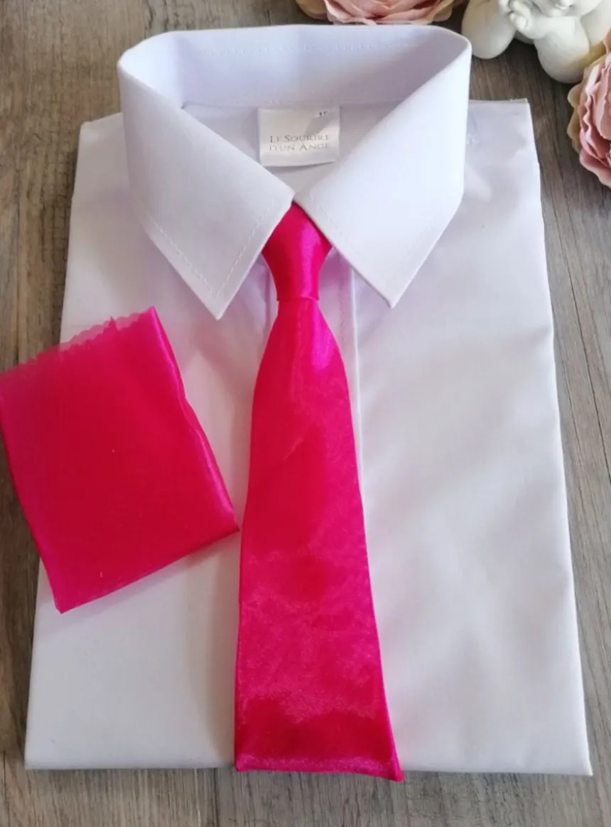Cravate bébé et enfant organza + pochette