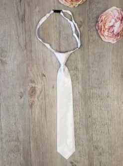 Cravate blanche garçon Blanc
