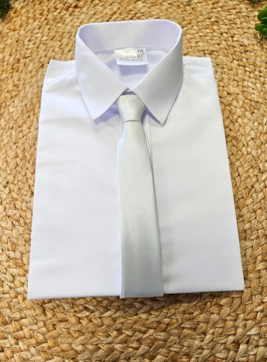 Cravate de cérémonie enfant Blanc