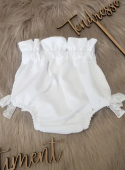 Culotte bébé fille Rosie noeud dentelle rétro