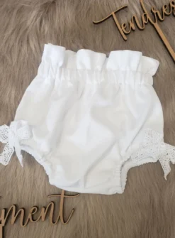 Culotte bébé fille Rosie noeud dentelle rétro