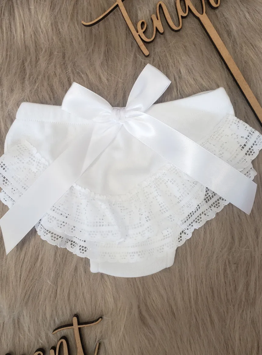 Culotte dentelle froufrou bébé fille
