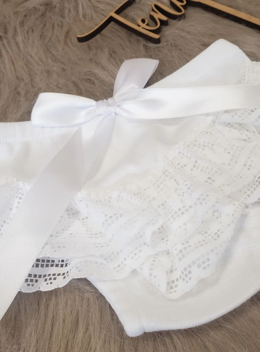 Culotte dentelle froufrou bébé fille