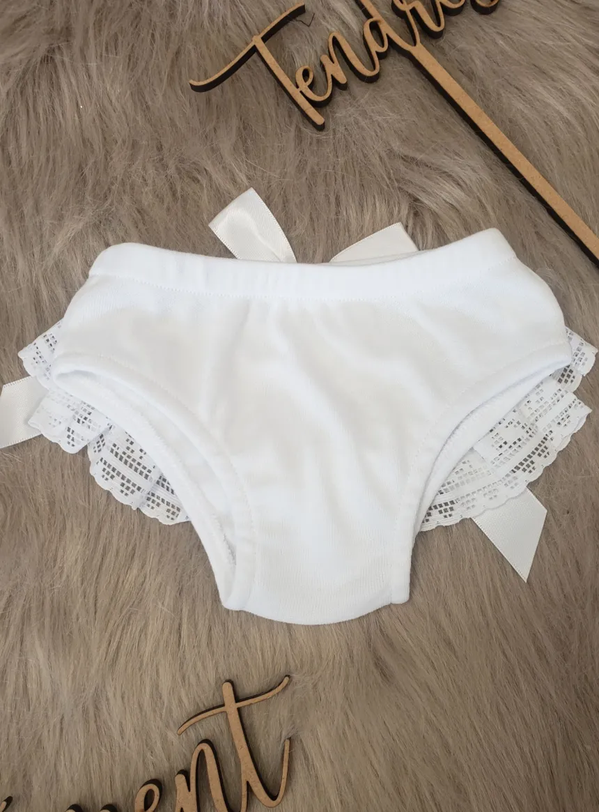 Culotte dentelle froufrou bébé fille