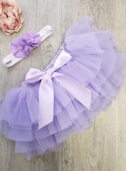 culotte tutu et son bandeau bébé fille