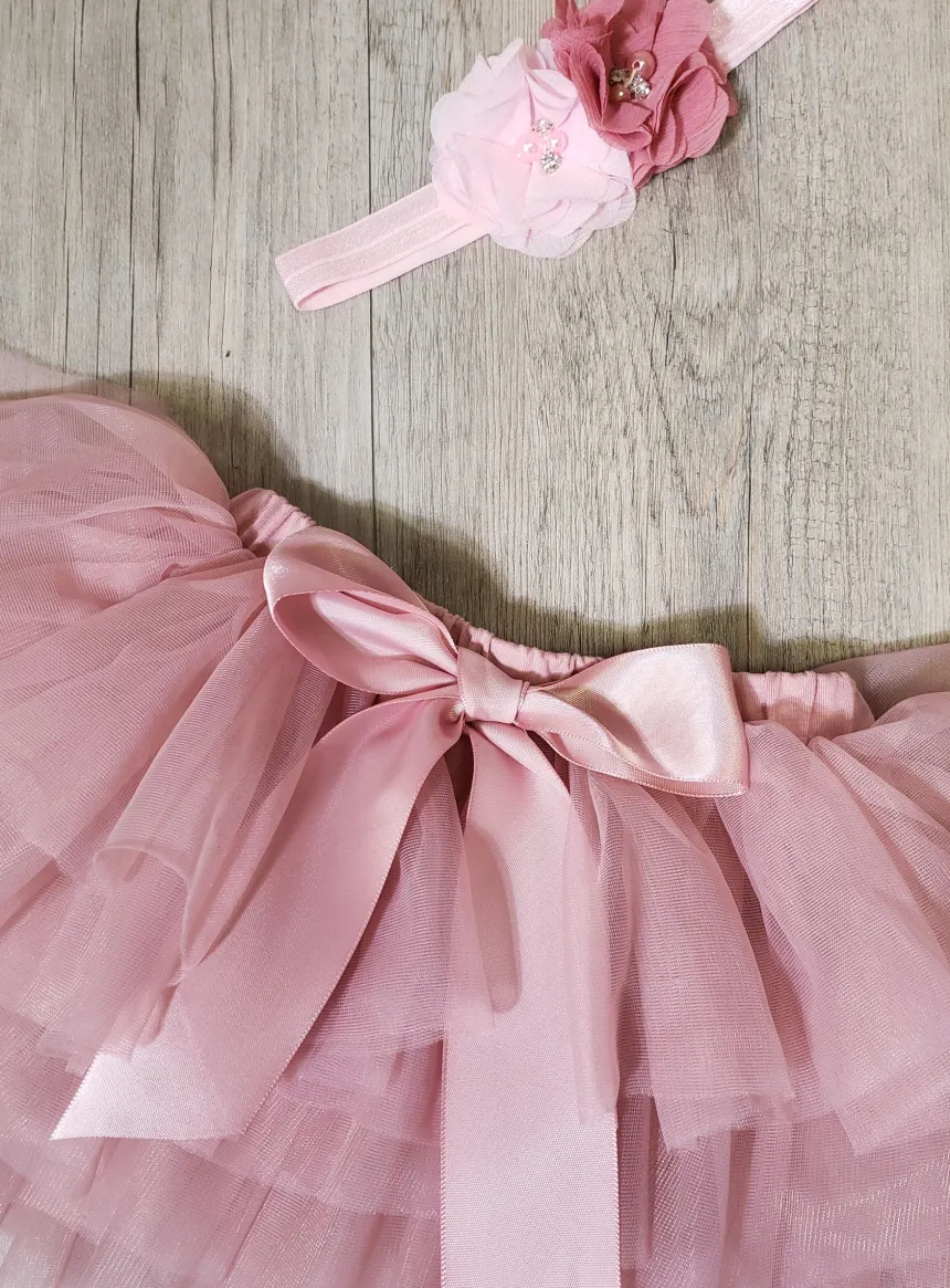culotte tutu et son bandeau bébé fille