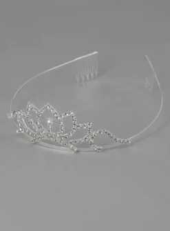 Diadčme mariage avec strass Gris argent