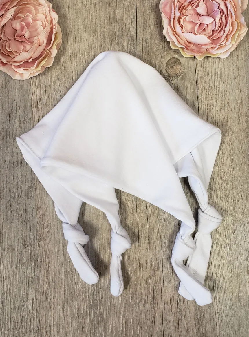 Doudou bébé carré blanc personnalisable en coton