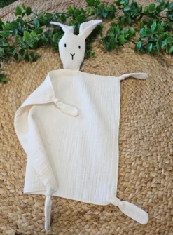 Doudou lapin en coton - personnalisé