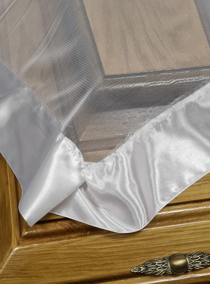Drap linceul mortuaire résille transparente Blanc