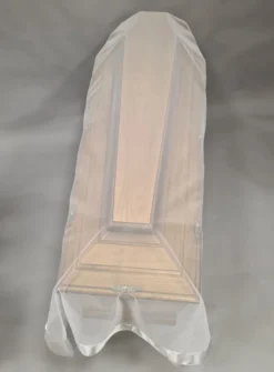 Drap linceul mortuaire résille transparente Blanc