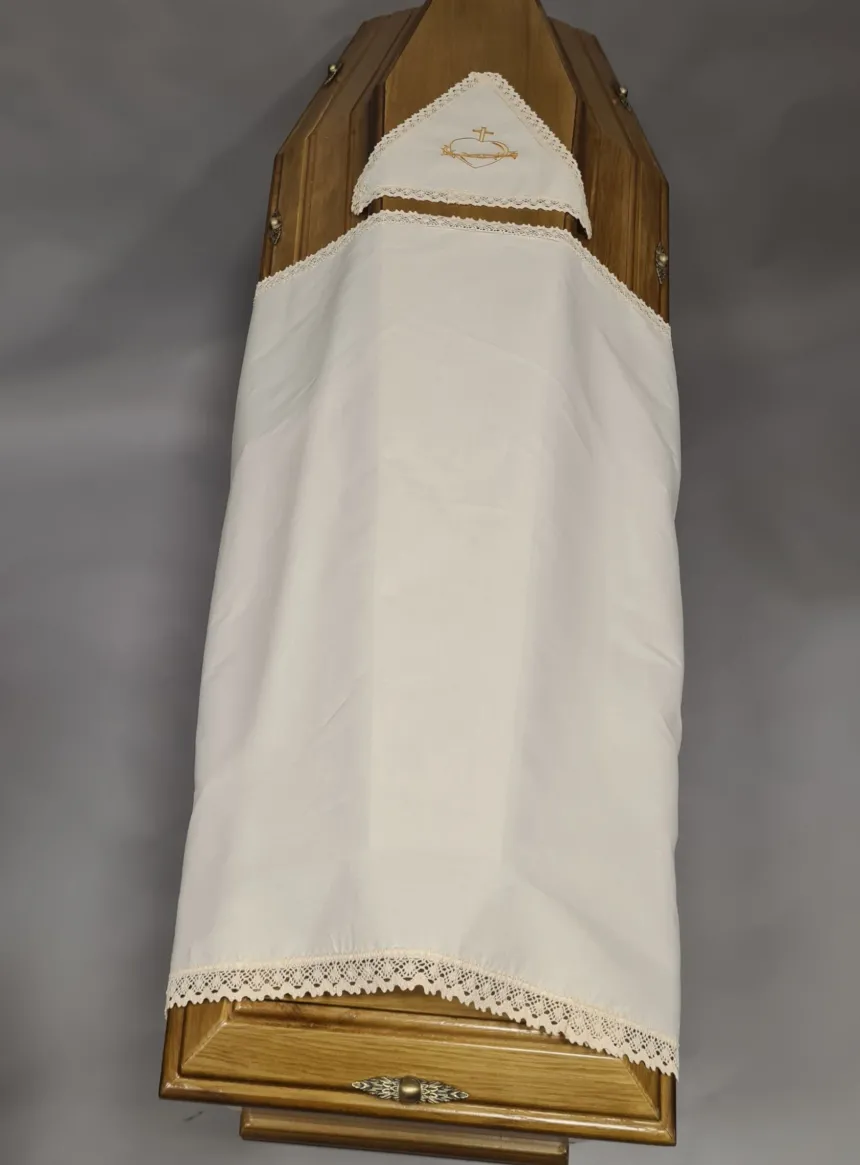 Drap mortuaire deux pièces coton